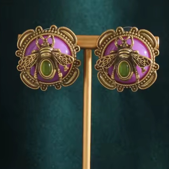 Victorian Bee An Exquisite Priceless Jewel Eearrings - Picture 4 of 4